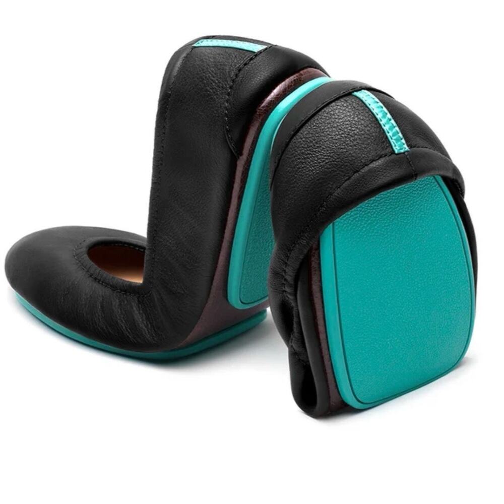 TIEKS BY GAVRIELI |‎ Black Matte Ballet Flats Foldable Packable Dust Bag | 9